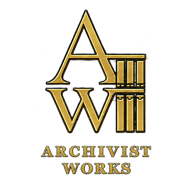 Gold AW symbol and English wordmark on a color cover